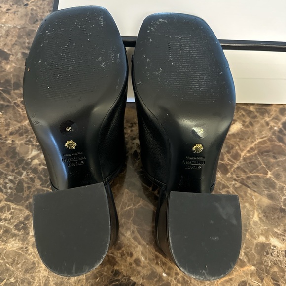 Stuart Weitzman Black Leather Mules - Picture 4 of 10